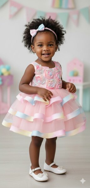 Robe bébé pastel princesse