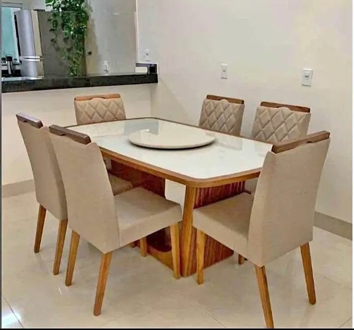 Table à manger moderne 6 places