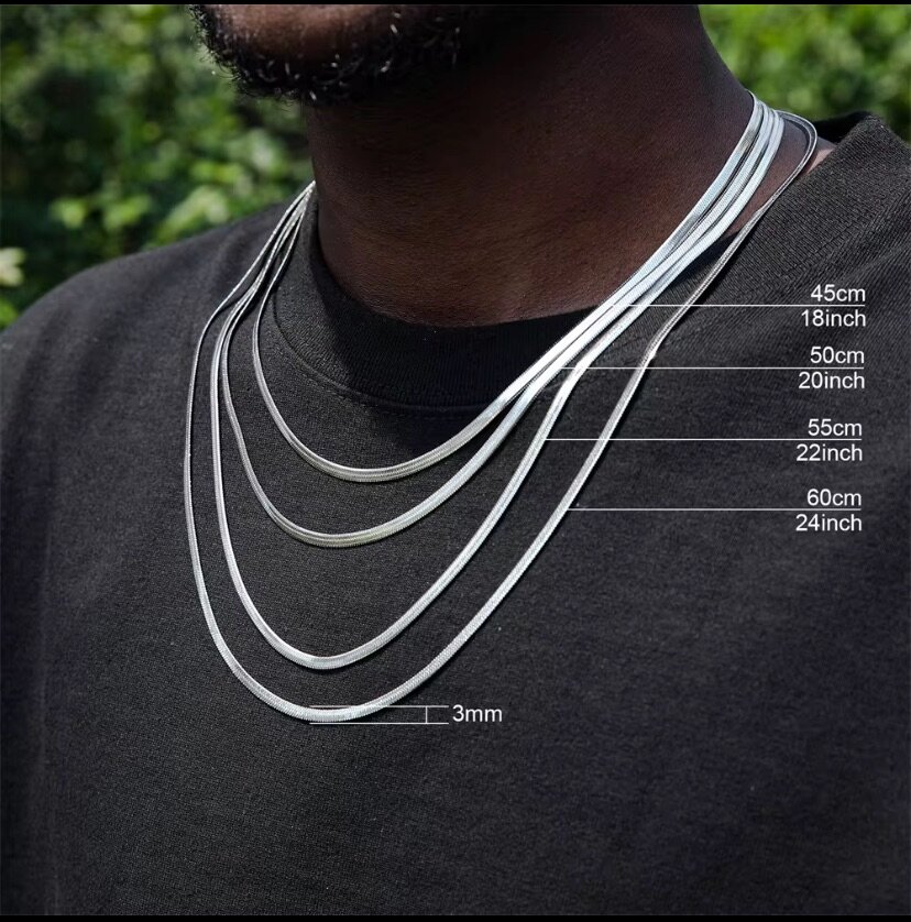 Chaîne  en argent inoxydable