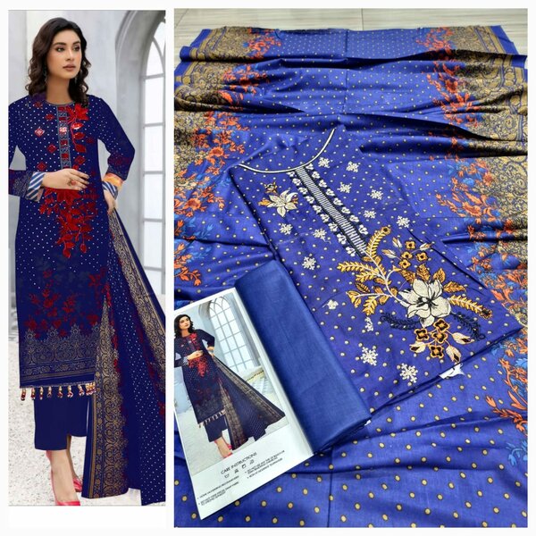 Printed lawn suit