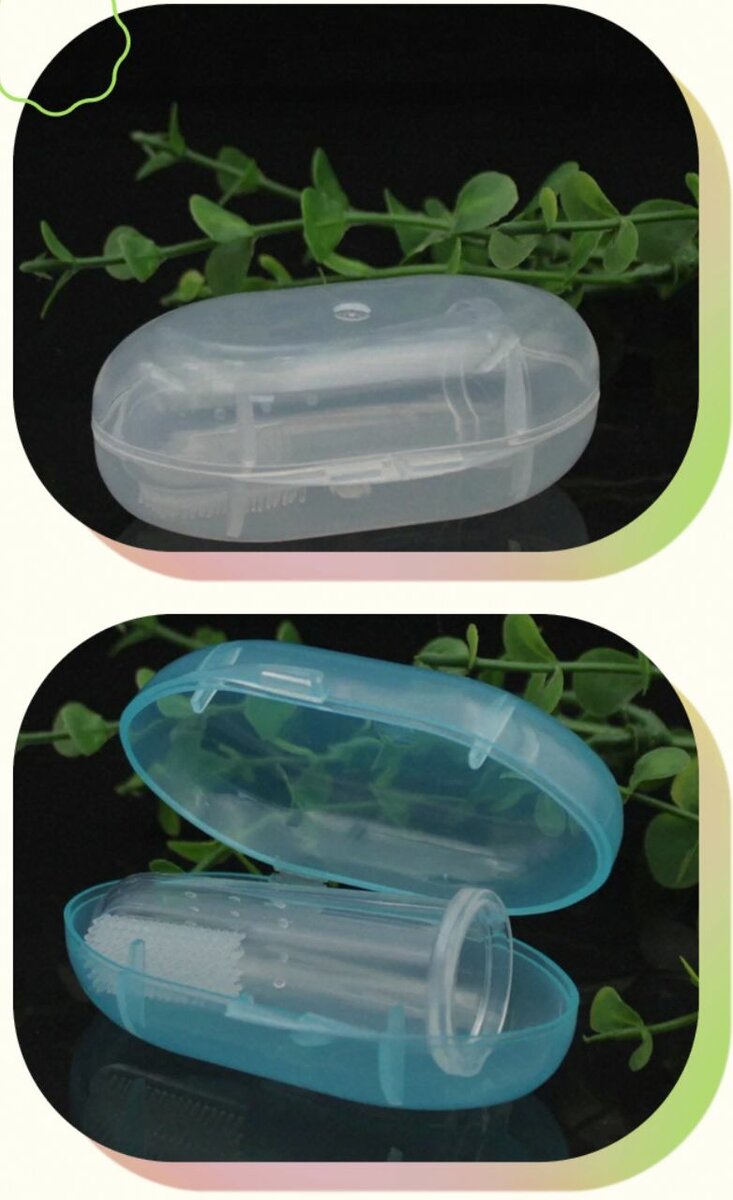 2 brosses en silicone pour prendre soin des dents de bébé