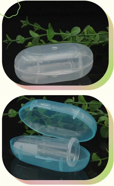 2 brosses en silicone pour prendre soin des dents de bébé