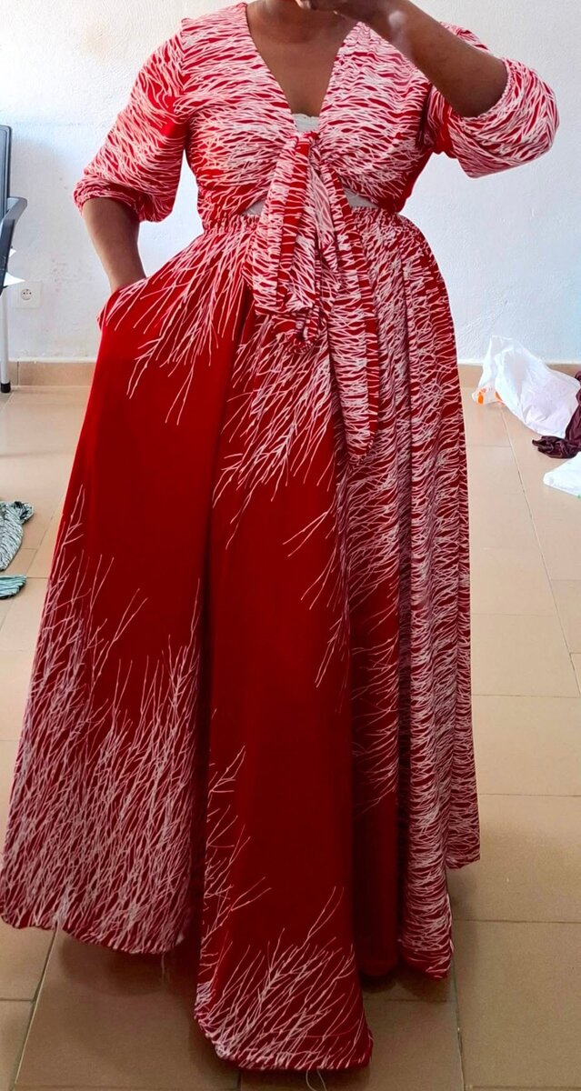 Robe maxi élégante imprimée