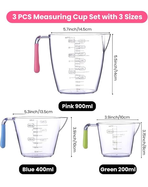 Set de trois tasses à mesurer