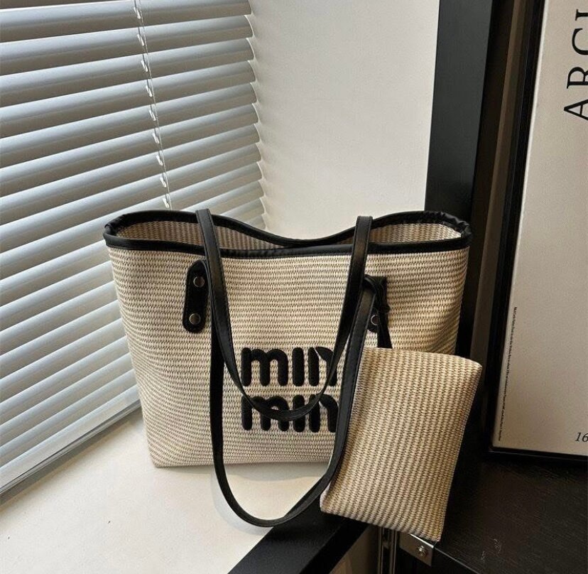 Sac à main en paille chic