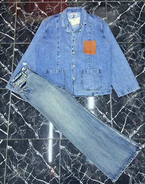 Veste en jean bleu unisexe