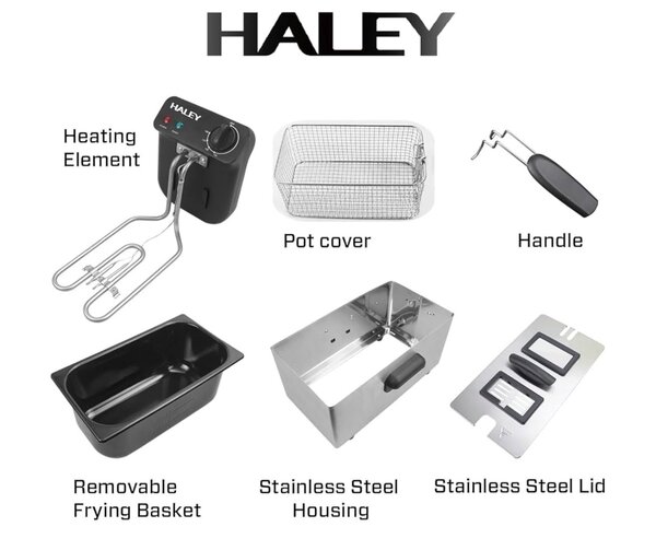 Friteuse électrique HALEY en acier inoxydable