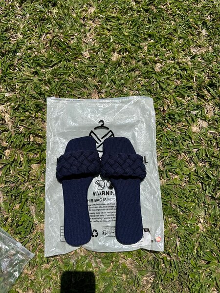 Navy blue slippers