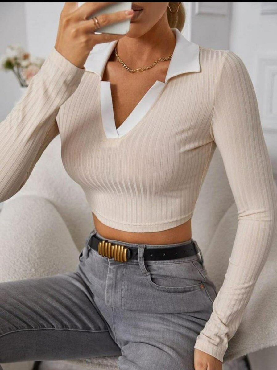 Top court à manches longues tendance