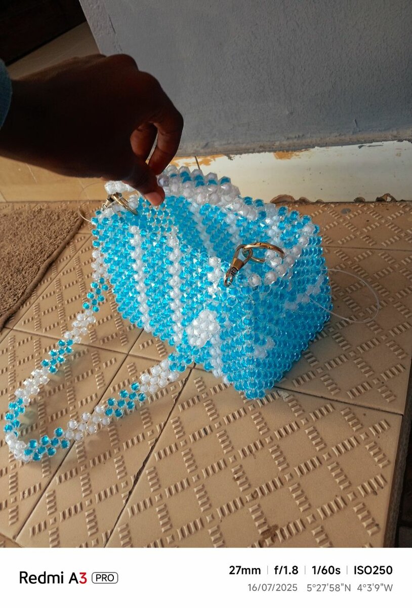 Sac à main perles fait main