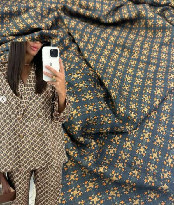 Красивая ткань с узором Купра штапель для пошива одежды