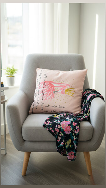 Coussin décoratif flamant rose