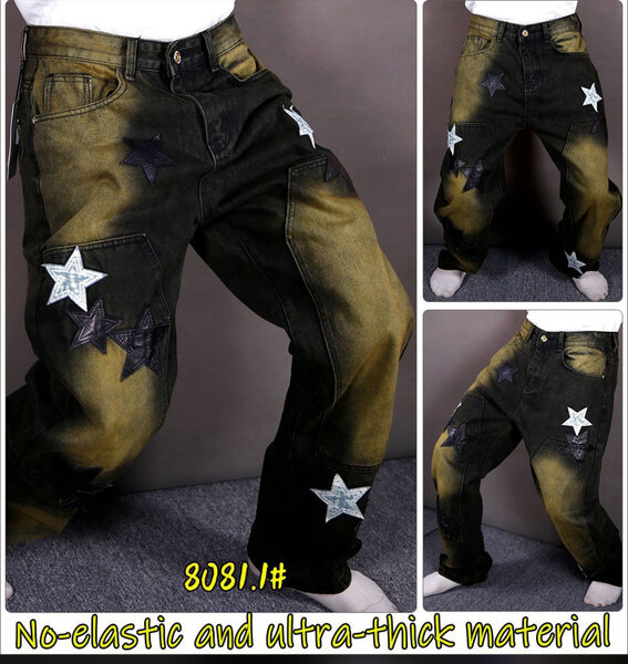 Jeans épais avec étoiles