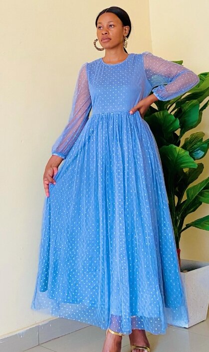 Elegant sky blue dress s/m