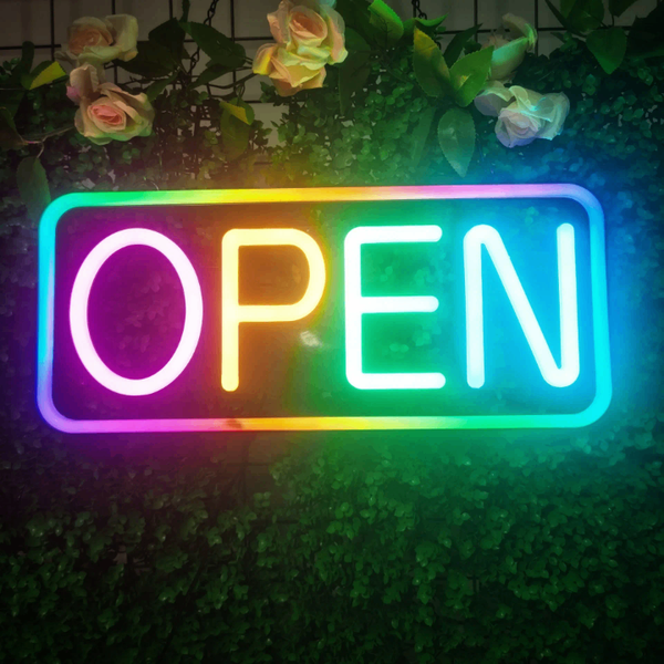 Enseigne Néon Lumineuse 'Open'