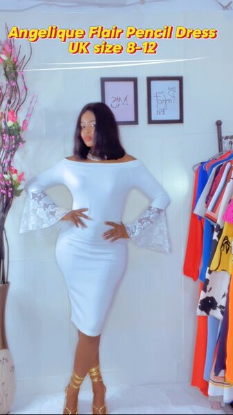 ANGELIQUE FLAIR PENCIL DRESS