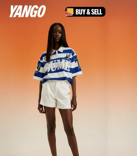 Polo rayé homme avec logos