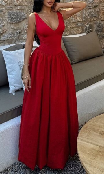 Elegant Red Evening Gown