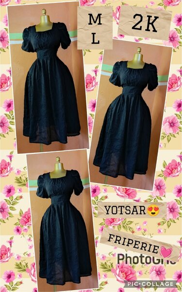 Robe Noire Élégante M/L