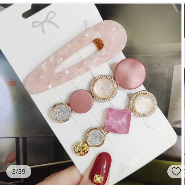 Ensemble de pinces à cheveux et hijab en perles