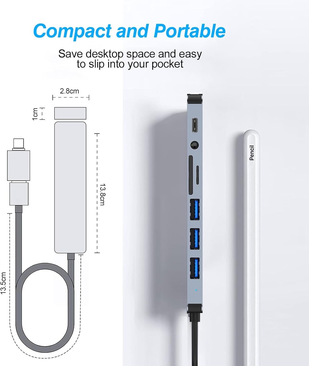Lot de 2 Adaptateurs 8en1