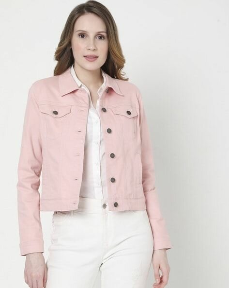 Denim pink jacket available