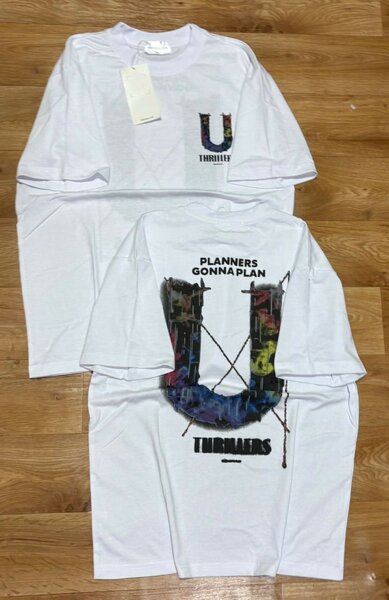 T-shirt unisexe blanc à motif