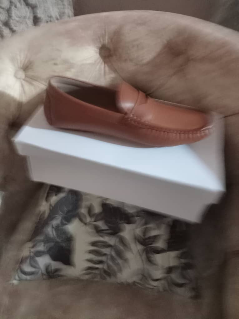 Mocassins en cuir marron