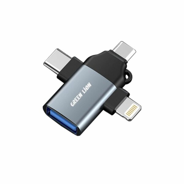 Adaptateur USB 3-en-1 Green Lion