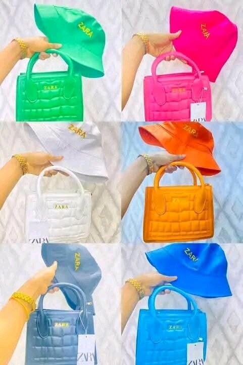 Ensemble sac et chapeau glamour