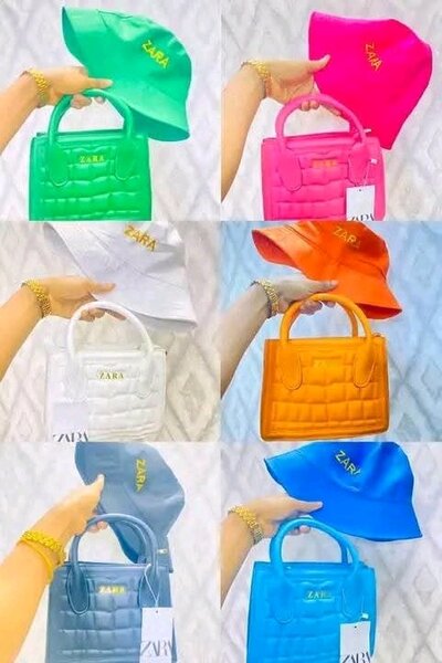 Ensemble sac et chapeau glamour