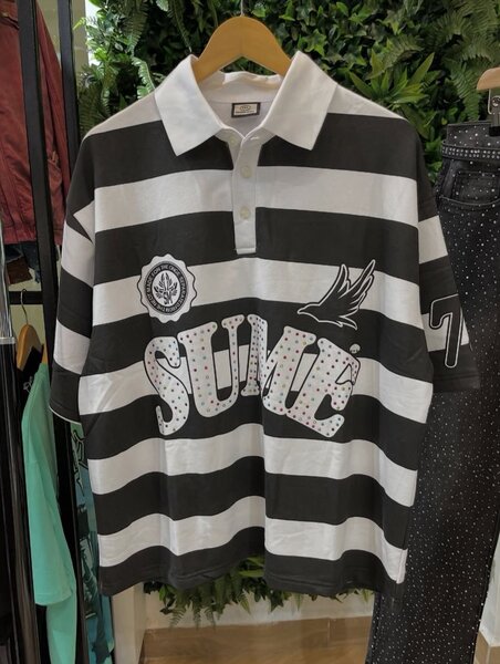 Polo à Rayures Épaisses