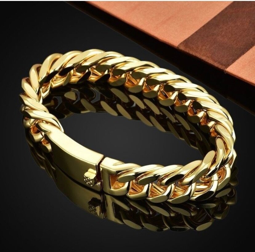 Bracelet chaîne doré élégant