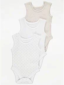 Sleeveless Bodysuits 3 Pack