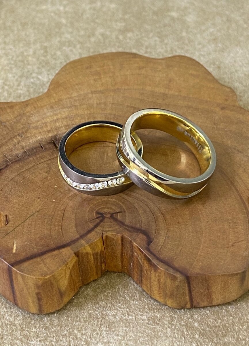 Кольцо из вольфрама Gold V