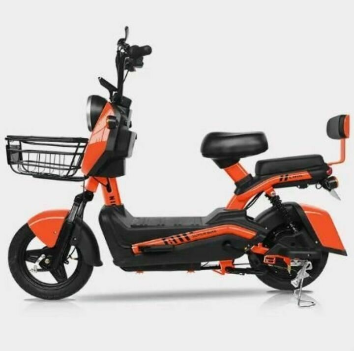 Vélo électrique urbain orange