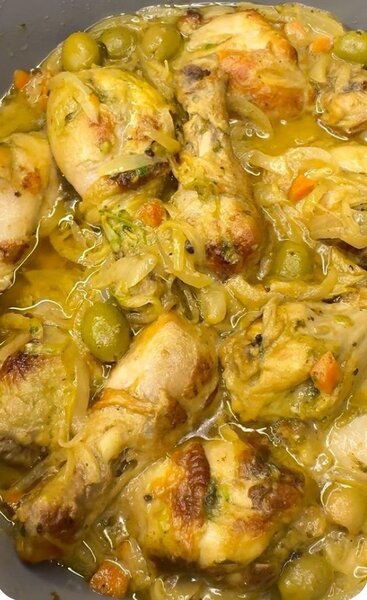 Du bon poulet Yassa,riz/attiek