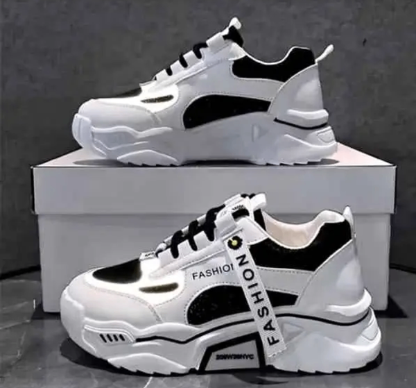 Baskets Chunky Noires-Blanches