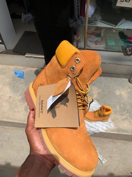 Cream timberland boots