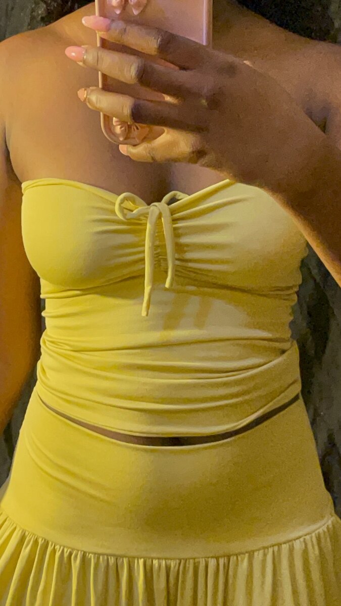 Ensemble Jaune Élégant Femme