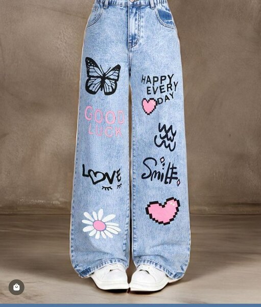 Jeans larges graffiti tendance