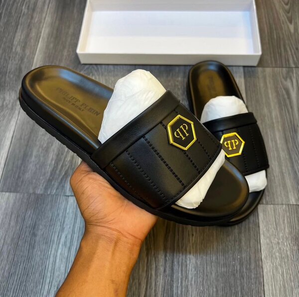 Sandales noires élégantes homme