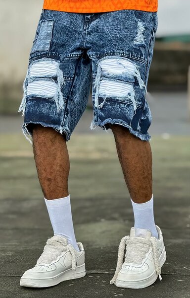 Shorts en jean déchiré