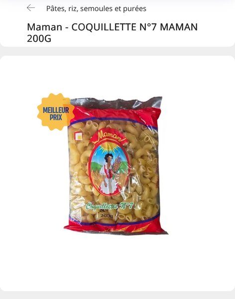 Vermicelle coquillettes maman