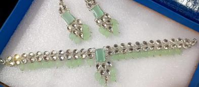 Chaandi Polish Kundan Party Set