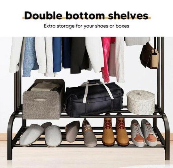 Porte-vêtements avec étagère à chaussures