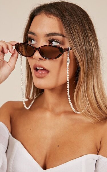 Chaîne Lunettes Perles Élégante