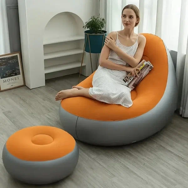 Chaise longue gonflable confortable
