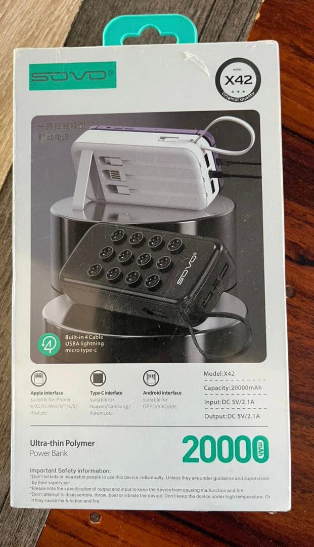 Power Bank 20000mAh Ultra-Fin