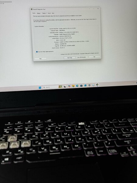 Asus Rog Strix G731G  intel i7